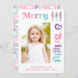 Fröhliches und helles Pastel Nutcracker Weihnachts Feiertagskarte