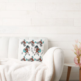 fröhliches und helles Pferdedesign Kissen