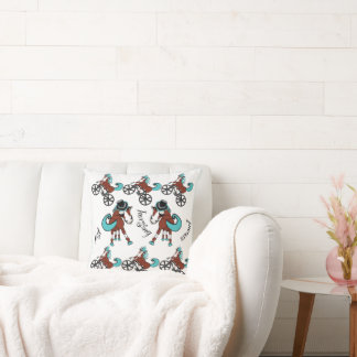 fröhliches und helles Pferdedesign Kissen