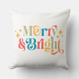 Fröhliches und helles Retro farbenfrohes Foto Kissen