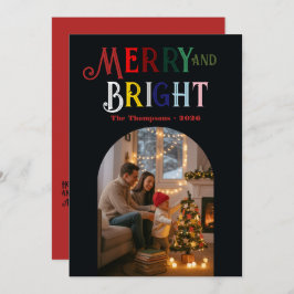 Fröhliches und helles Weihnachtsfest-Foto Feiertagskarte