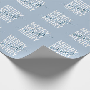 Fröhliches und helles Weihnachtslicht blaues Scha Geschenkpapier