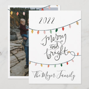 Fröhliches und helles Weihnachtslicht-Foto Feiertagskarte