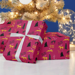 FROHLICHES UND ROTWILD WEIHNACHTEN GESCHENKPAPIER