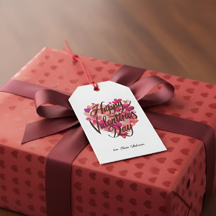 Fröhliches Valentinstag-Geschenk-Anhänger mit Herz Geschenkanhänger
