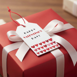 Fröhliches Valentinstag-Geschenk-Anhänger mit rote Geschenkanhänger