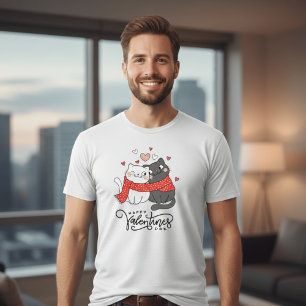 Fröhliches Valentinstag-Katzen-Shirt   Süße Katzen T-Shirt