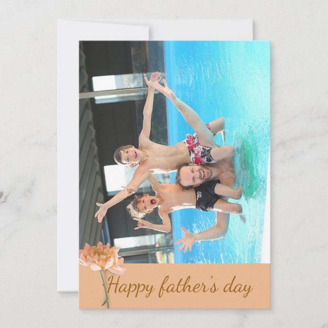 Fröhliches väterliches Foto für ihn Feiertagskarte (Vorderseite)