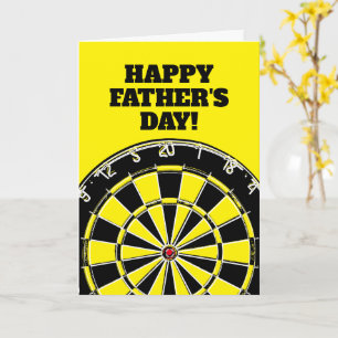 Fröhliches Vatertags-Dartboard-Design Gruß Karte