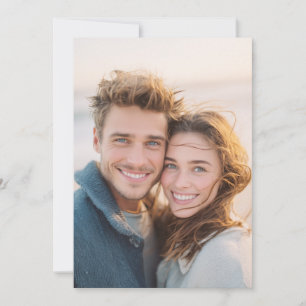 Fröhliches Warmes Natürliches Foto Einladung