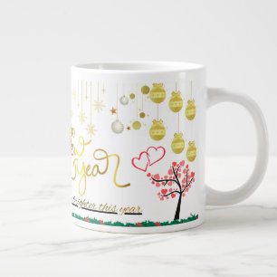 Fröhliches Weihnachten & Neujahrs-Tasse Jumbo-Tasse