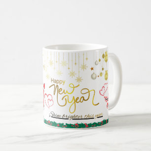 Fröhliches Weihnachten & Neujahrs-Tasse Kaffeetasse
