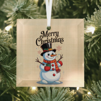 Fröhliches Weihnachten Ornament Aus Glas