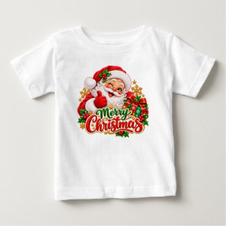 Fröhliches Weihnachten Santa Claus Baby T-Shirt –