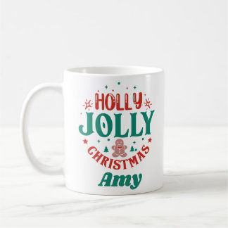 Fröhliches Weihnachten Süßer Lebkuchenmann Retro Kaffeetasse