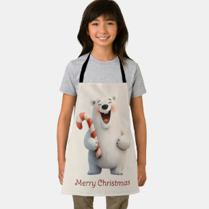 Fröhliches Weihnachten Süßes Eisbär-Design Schürze