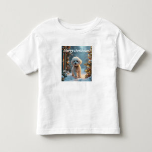 Fröhliches Weihnachten Welpe Kleinkind T-shirt