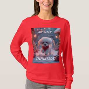 Fröhliches Weihnachten Welpe T-Shirt