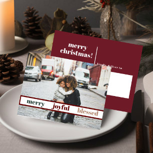 Fröhliches Weihnachts-Foto Postkarte