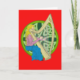 Fröhliches Weihnachts- u. Harpy-neues Jahr! Feiertagskarte