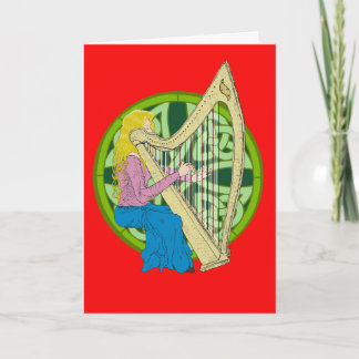 Fröhliches Weihnachts- u. Harpy-neues Jahr! Feiertagskarte