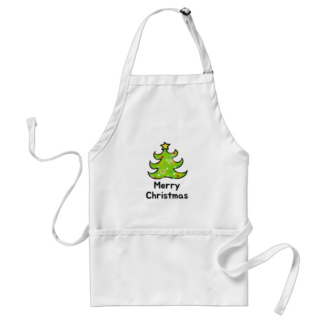 Fröhliches Weihnachts-Whimsical-Baum-Design Schürze (Vorne)