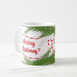 Fröhliches Weihnachtsdesign mit Candy Canes Kaffeetasse