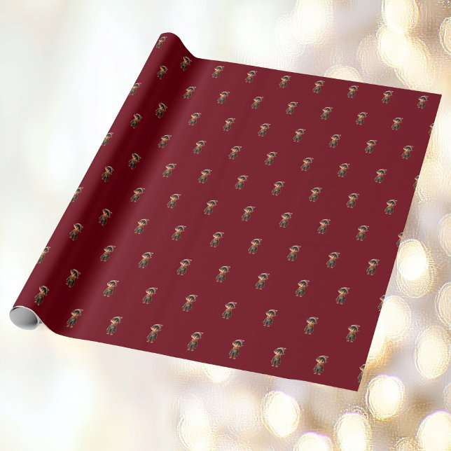 Fröhliches Weihnachtself-Wrapping Paper Geschenkpapier (Von Creator hochgeladen)