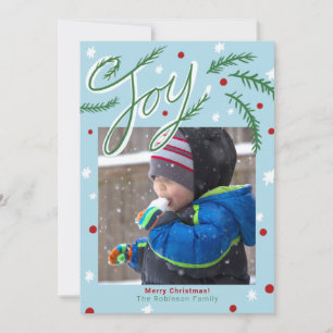 Fröhliches Weihnachtsgebäck und Schnee-Foto Karte