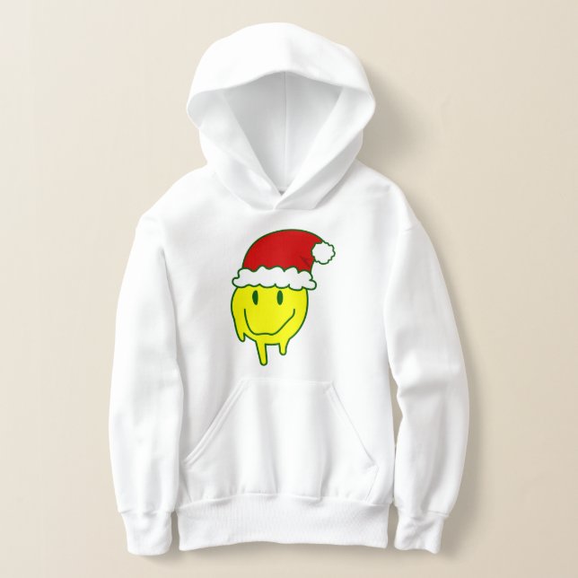 fröhliches Weihnachtsgesicht santa tröpfeln Hoodie (Ablage )