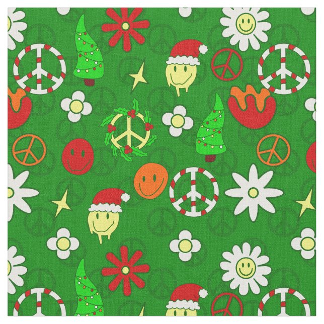 fröhliches Weihnachtsgesicht Stoff (Nahaufnahme)