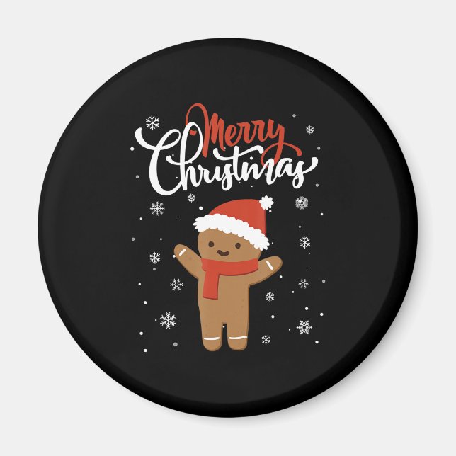 Fröhliches Weihnachtskuchen | Weihnachtskeks Magnet (Vorne)