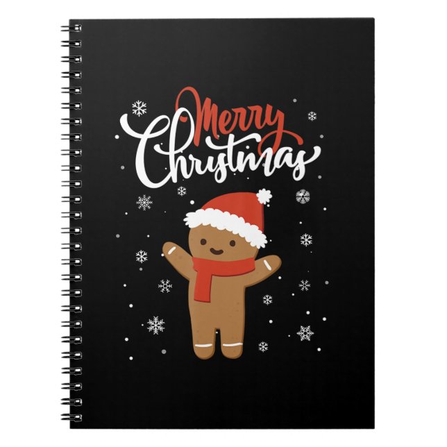 Fröhliches Weihnachtskuchen | Weihnachtskeks Notizblock (Vorderseite)