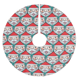 Fröhliches Weihnachtsmuster Polyester Weihnachtsbaumdecke