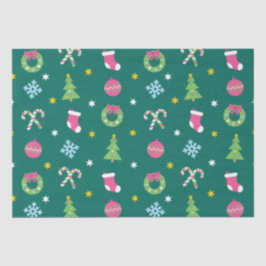 Fröhliches Weihnachtsmuster Seidenpapier