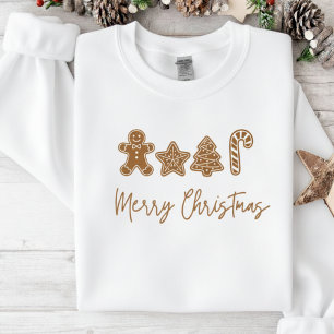 Fröhliches Weihnachtsplätzchen Cozy Brown Festive Sweatshirt