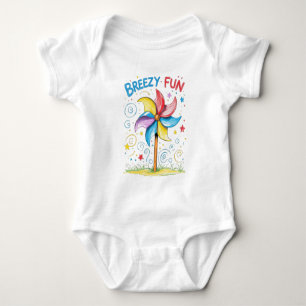 Fröhliches Windrad-Baby-Outfit Baby Strampler