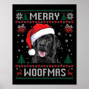Fröhliches Woofmas hässlicher Pullover schwarzer L Poster