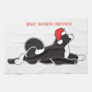 Fröhliches Woowoo WeihnachtsGeschirrtuch Handtuch