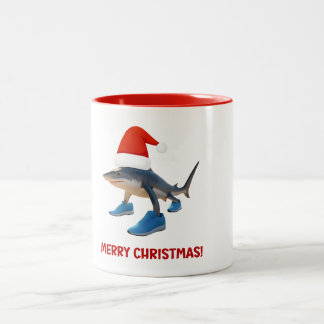 Fröhliches Xmas Tralalero Tralala – Lustiger Weihn Zweifarbige Tasse