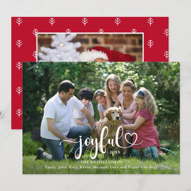 Fröhliches Zwei-Foto-Script Weihnachten (Vorne/Hinten)
