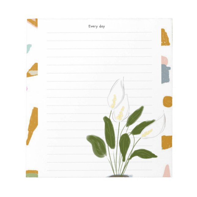 Fröhlichkeit der Notepad-Frau Notizblock (Vorderseite)