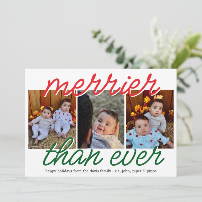 Fröhlichste Feiertagskarte (Stehend Vorderseite)