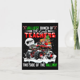 Fröhlichste Gruppe 8. Klasse Lehrer Flur-Monster  Karte