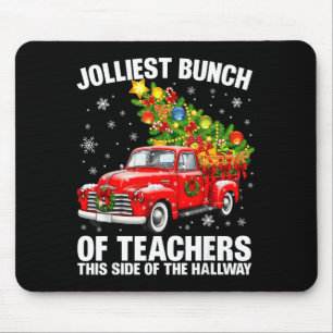 Fröhlichste Gruppe von Lehrer-Rot-LKW-Weihnachten Mousepad