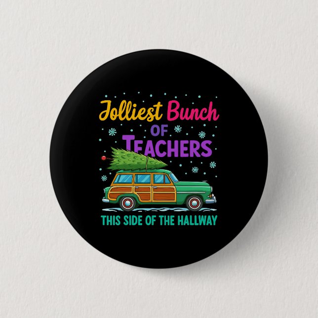 Fröhlichste Gruppe von Lehrern auf dieser Seite de Button (Vorderseite)