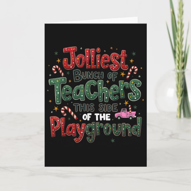 Fröhlichste Gruppe von Lehrern auf dieser Seite de Karte (Vorderseite)