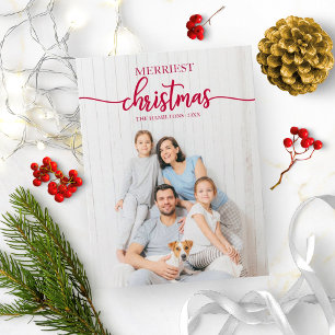 Fröhlichste Weihnachten Einzigartige Foto-Feiertag Postkarte