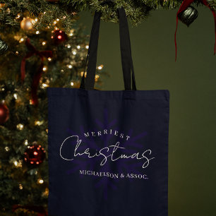 Fröhlichster Weihnachts-Schneeflocke Navy Blau