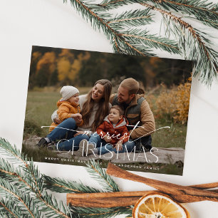Fröhlichstes Weihnachten Elegante Typografie Foto
